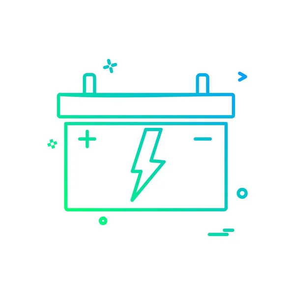 Battery Icon Design Vector — Stock Vector