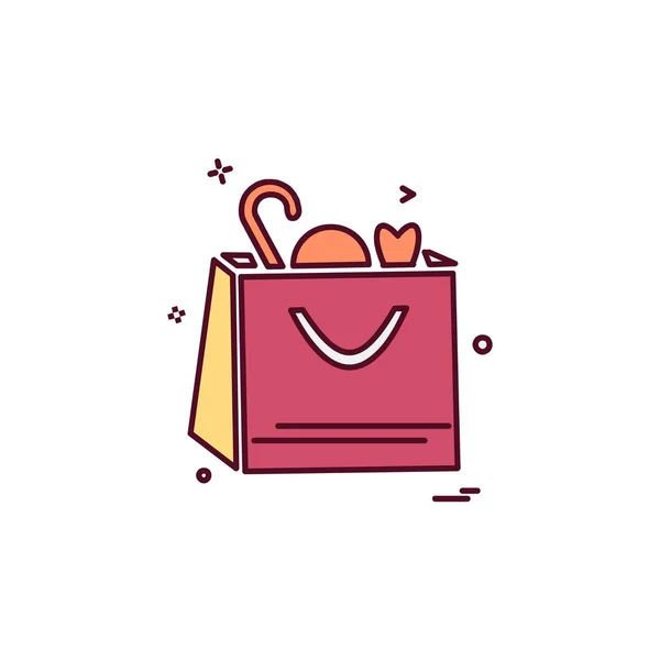 Bolsa Compras Icono Diseño Vector — Vector de stock