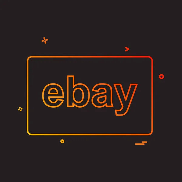 Ebay Kaart Ontwerp Vector — Stockvector