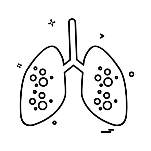 Lungs Vector Diseño Icono — Archivo Imágenes Vectoriales