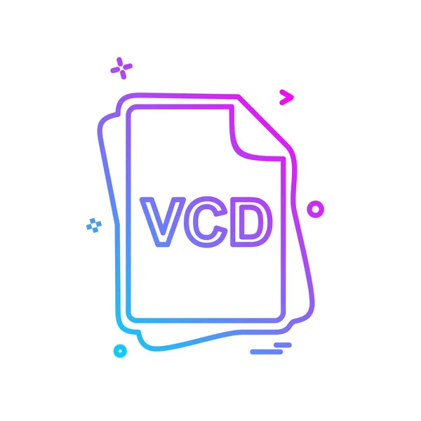 Vcd 아이콘 디자인 — 스톡 벡터