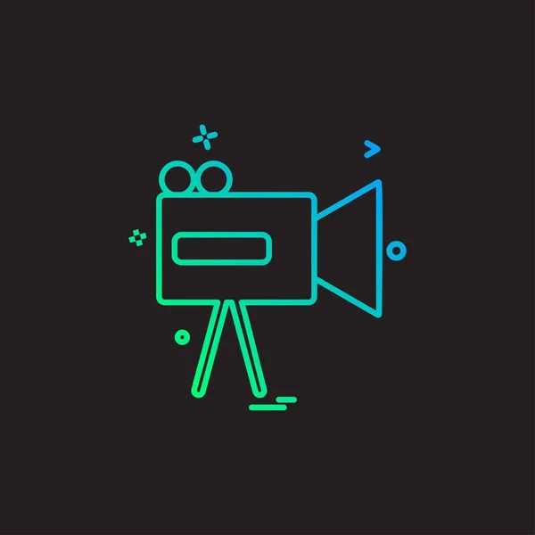 Video Camera Icon Vector Design — Stock Vector