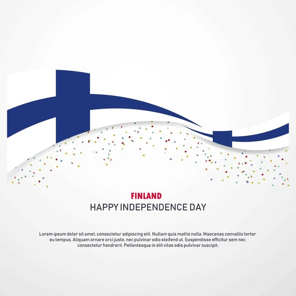 Dzień Niepodległości Finlandii Szczęśliwy Tło — Wektor stockowy
