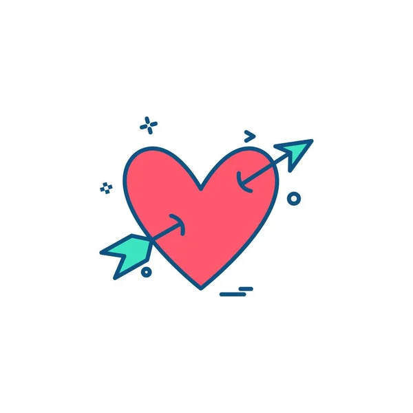 Diseño Iconos Corazón Ilustración Vectorial Para San Valentín — Archivo Imágenes Vectoriales