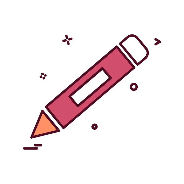 Pencil Icon Design Vector — Stock Vector