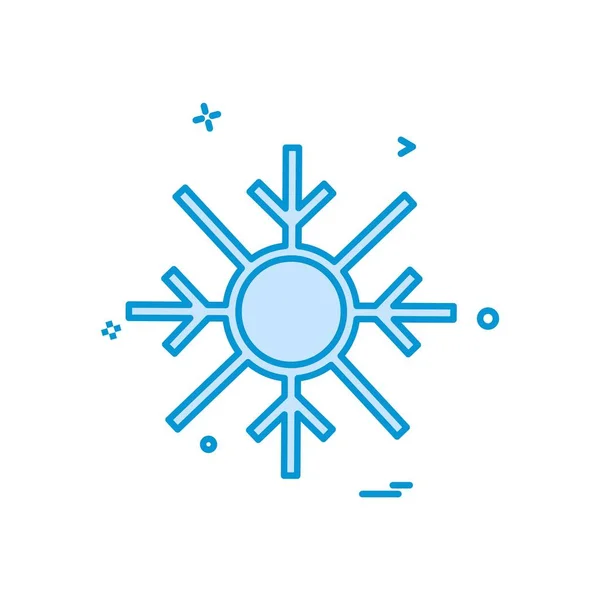 Snowflake Ícone Simples Fundo Branco — Vetor de Stock