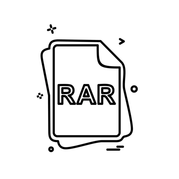 Вектор Проектирования Иконок Типа Rar — стоковый вектор