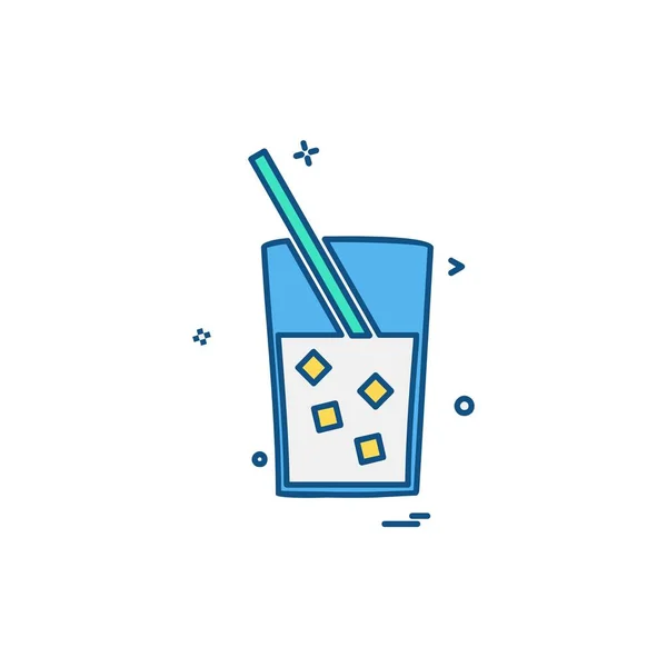 Drink Icon Design Bunte Vektorillustration — Stockvektor