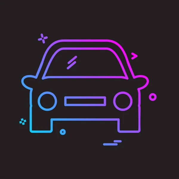 Auto Platte Pictogram Vector Illustratie — Stockvector