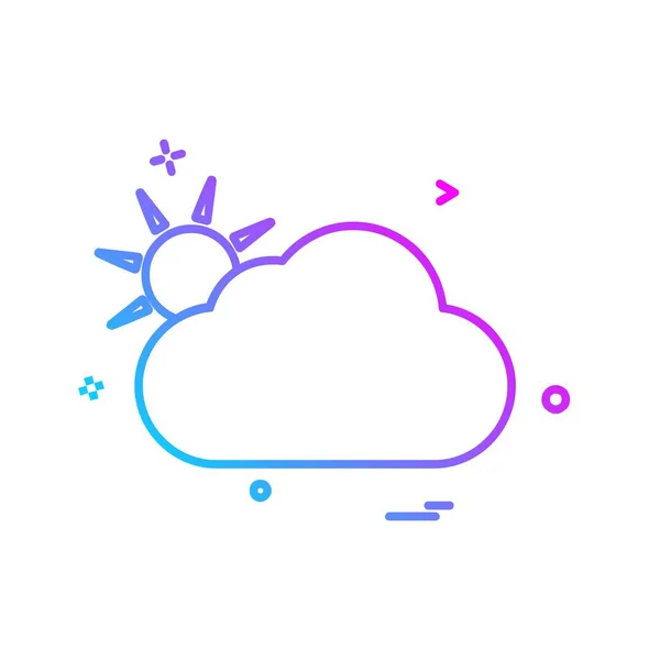 Cloud Icon Design Vector — Stock Vector