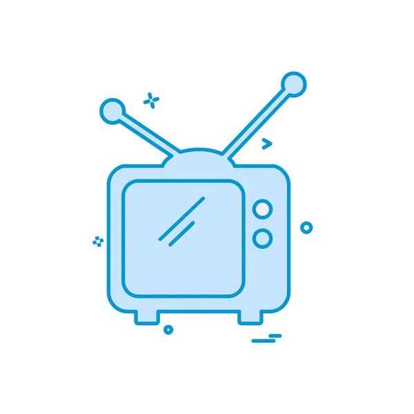 Télévision Icône Design Vecteur — Image vectorielle