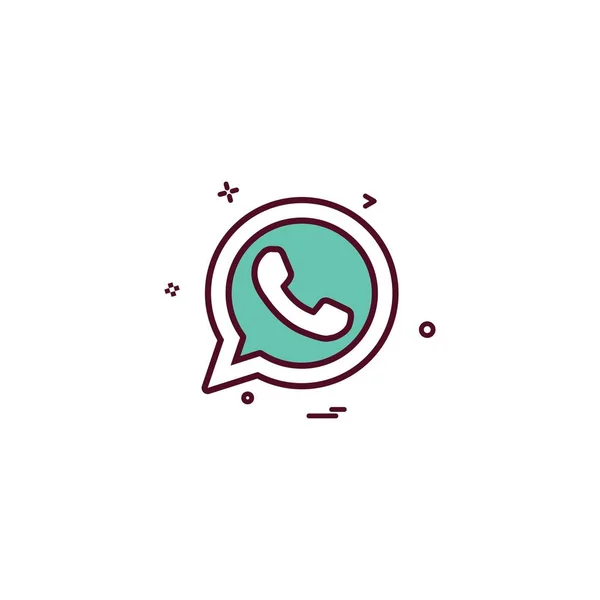 Whatsapp Icono Vector Diseño — Vector de stock