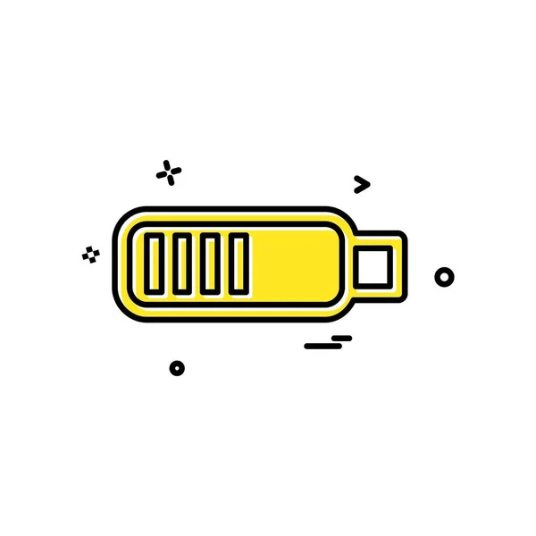 Vetor Design Ícone Bateria —  Vetores de Stock