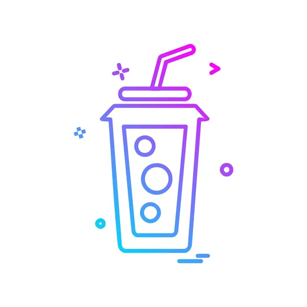 Drink Pictogram Ontwerp Kleurrijke Vectorillustratie — Stockvector