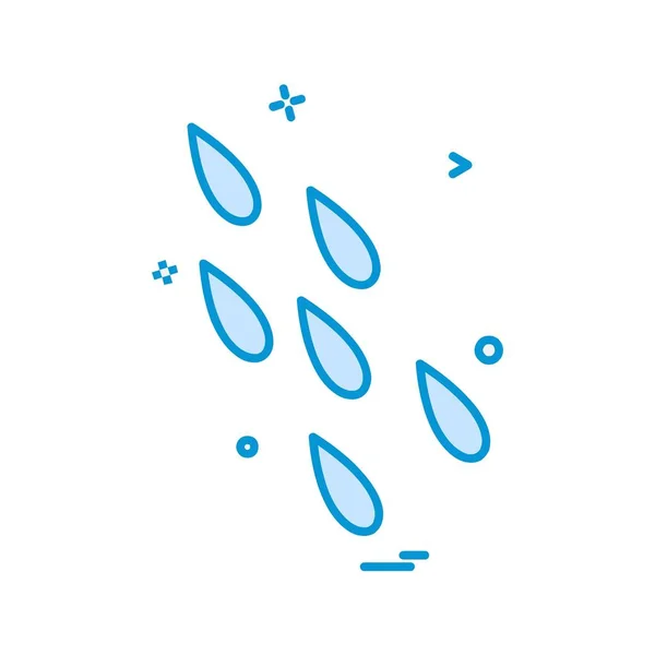 Icono Lluvia Vector Diseño — Vector de stock