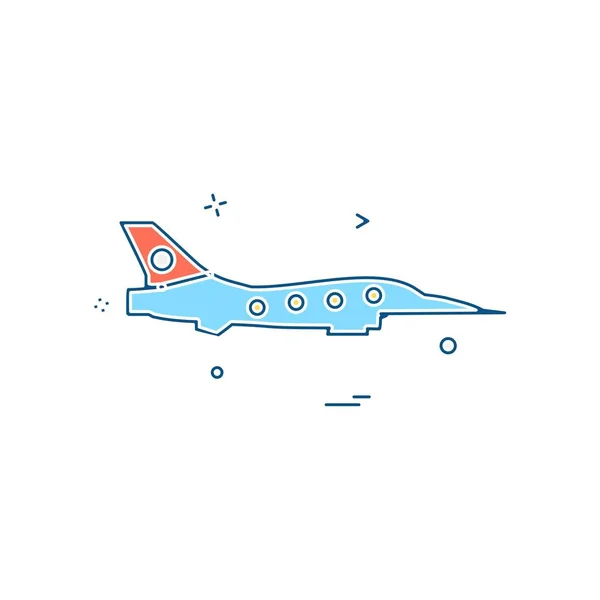 Icono Avión Diseño Vector — Vector de stock