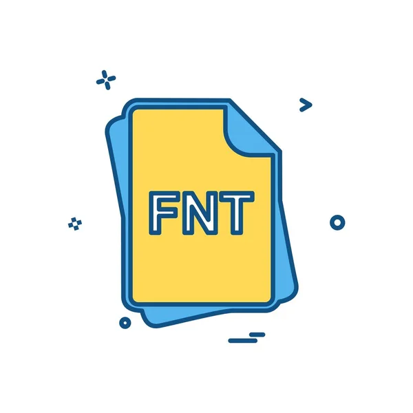 Fnt ファイルの種類アイコン デザイン ベクトル図 — ストックベクタ