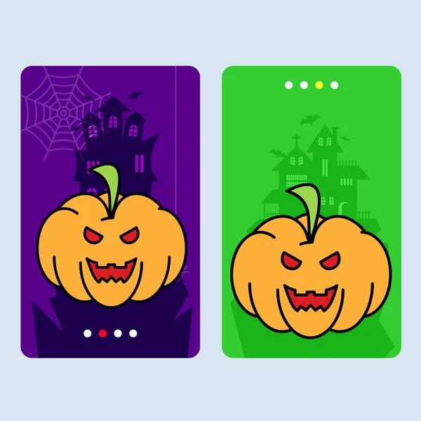 Happy Halloween Invitation Design Pumpkin Vector — Stock Vector
