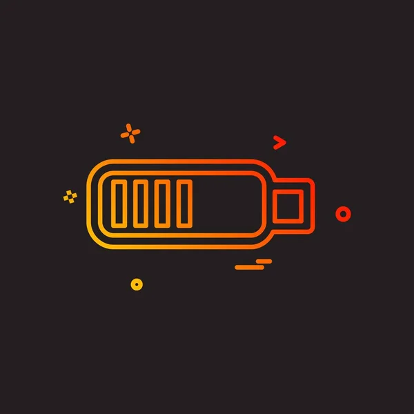 Design Vektor Für Batterie Symbole — Stockvektor