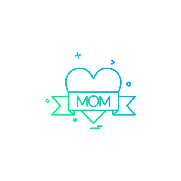 Вектор Дизайна Иконы Love Mom — стоковый вектор