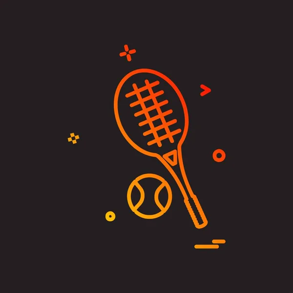 Vector Diseño Icono Bádminton — Vector de stock