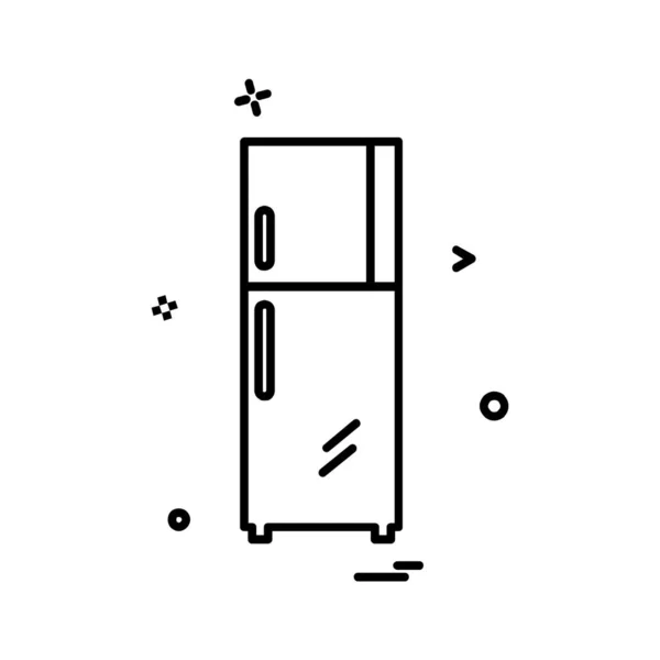 Kylskåp Ikon Design Vektorillustration — Stock vektor
