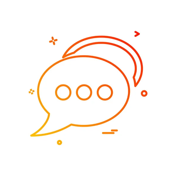 Buborék Chat Beszélni Ikon Vector Design Illusztráció — Stock Vector