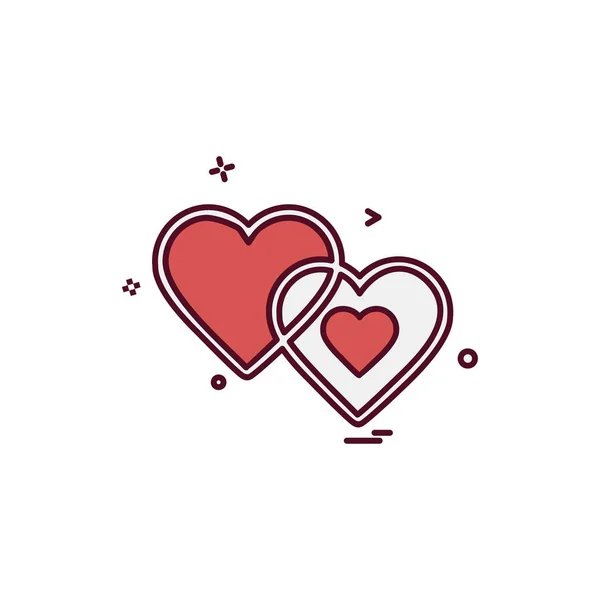Дизайн Иконки Сердца Векторная Иллюстрация Дню Святого Валентина — стоковый вектор
