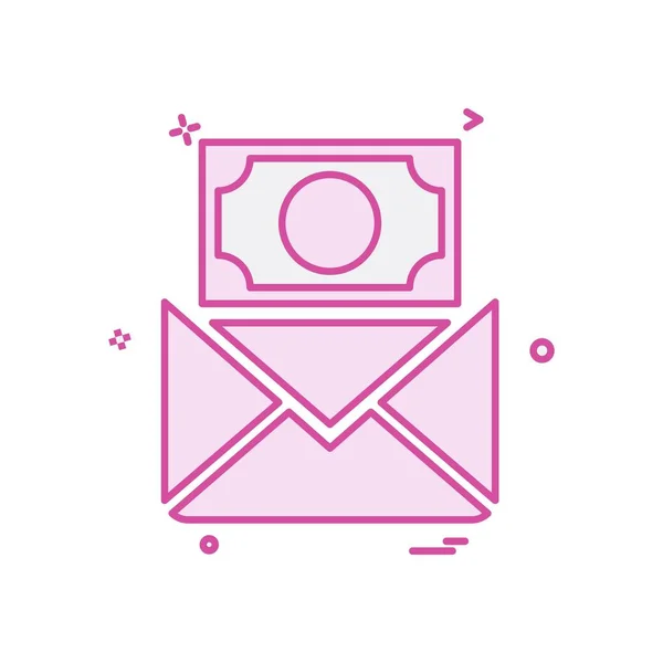 Design Ícone Mail Ilustração Vetorial Colorida —  Vetores de Stock