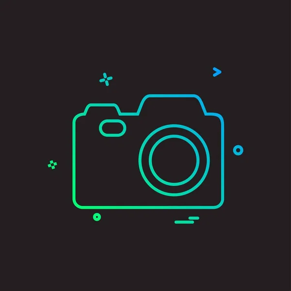 Camera Icon Design Vector — Stock Vector