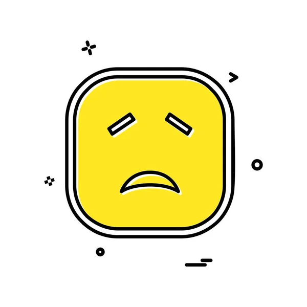 Triste Vecteur Conception Icône Emoji — Image vectorielle