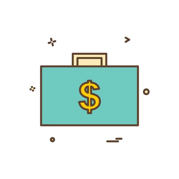 Dólar Icono Diseño Vector — Vector de stock