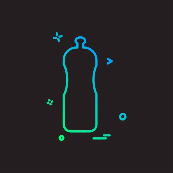 Bottle Icon Design Colorful Vector Illustration — Stock Vector
