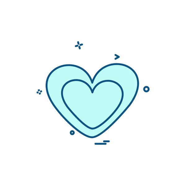 Hart Pictogram Ontwerp Vectorillustratie Voor Valentijn — Stockvector