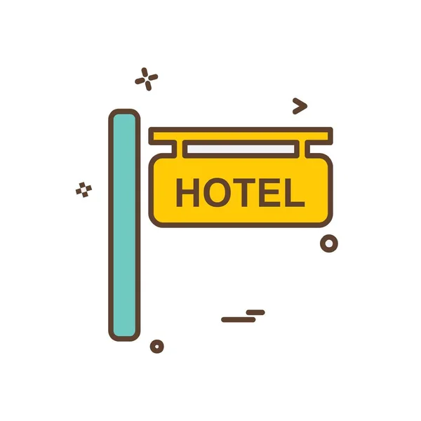 Hotel Ikon Design Vektor — Stock vektor