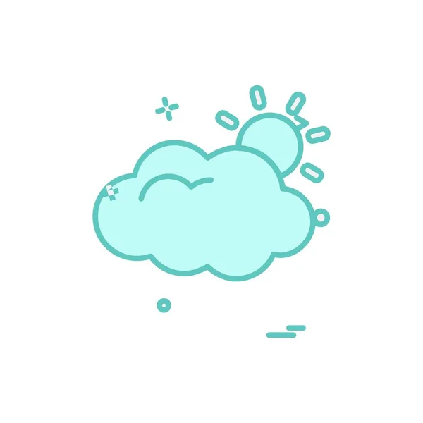 Wolke Icon Design Bunte Vektorillustration — Stockvektor