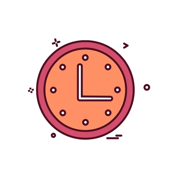 時間アイコン デザイン カラフルなベクトル イラスト — ストックベクタ
