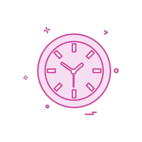 Horloge Icône Plate Illustration Vectorielle — Image vectorielle