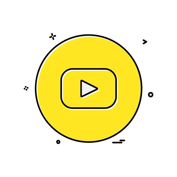 Youtube 아이콘 디자인 — 스톡 벡터