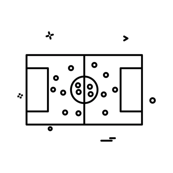 Terrain Football Icône Vectoriel Design — Image vectorielle