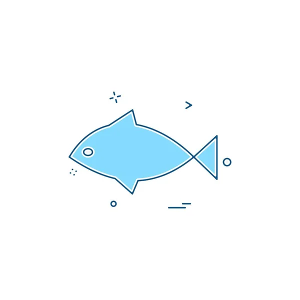 魚のアイコンデザインベクトル — ストックベクタ