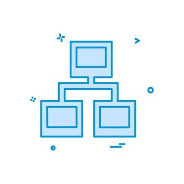 Ağ simgesi tasarım vektörü