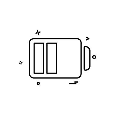 Batarya simgesi tasarım vektörü