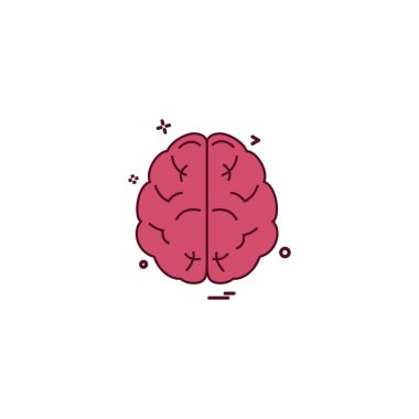 Beyin simge tasarlamak vektör