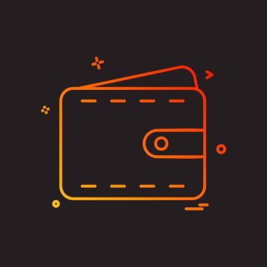 m-cüzdan simgesi tasarım, vektör çizim