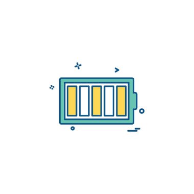 Batarya simgesi tasarım vektörü