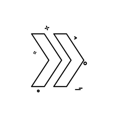 Sağ ok simge tasarlamak vektör