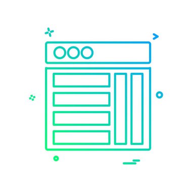 Web düzen simge tasarlamak vektör