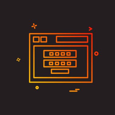 Web yerleşim simgesi tasarım vektörü