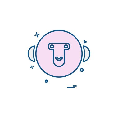 Maymun simge tasarlamak vektör